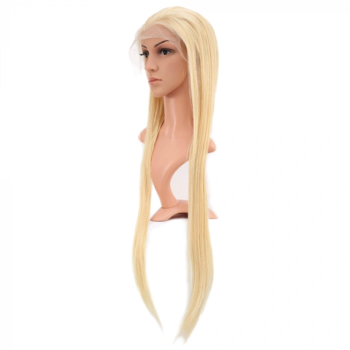 Gerçek Front Lace Düz Platin Tül Peruk - 85-90cm