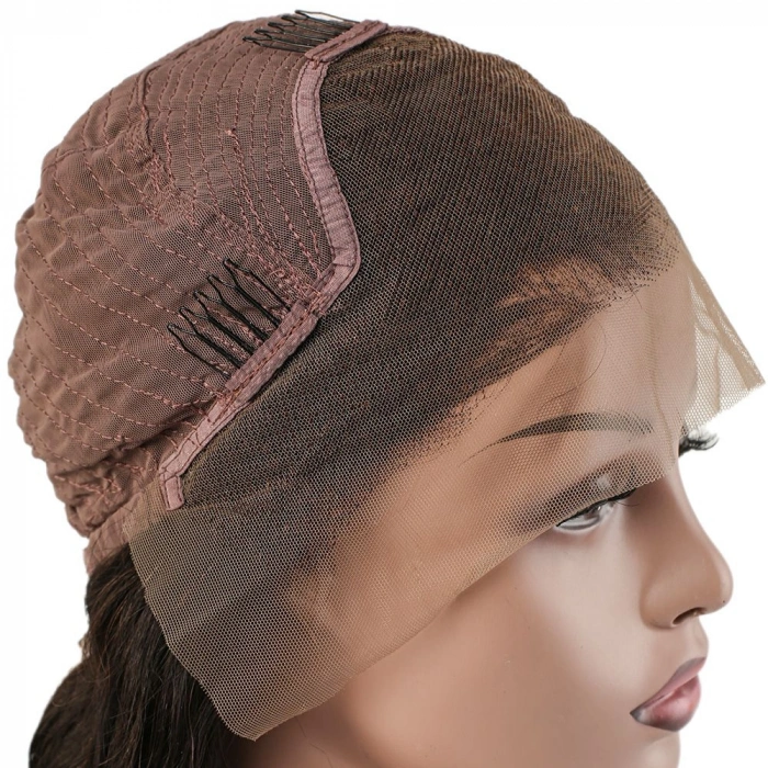 Gerçek Front Lace Tül Peruk - Düz - Koyu Kızıl 70-75cm