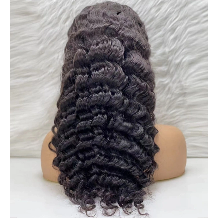 Gerçek Front Lace Tül Peruk - Yoğun Dalgalı - Doğal 65-70cm