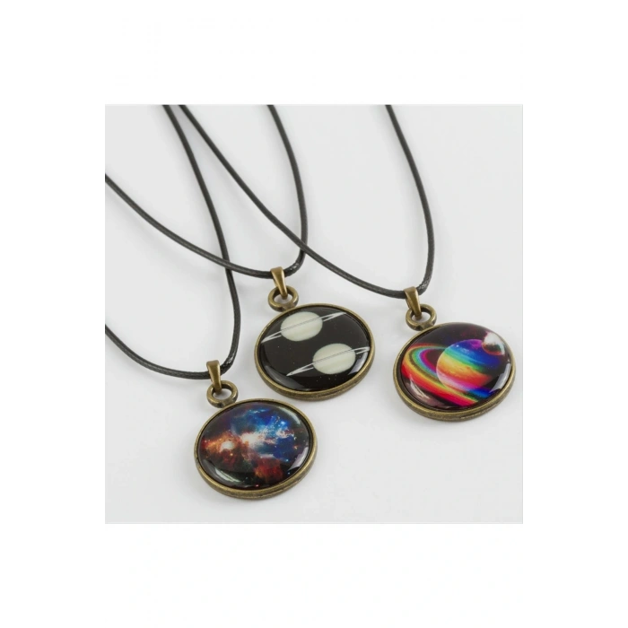 Gezegen Karışık Canlı Kolye