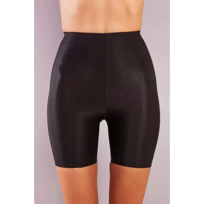 Girdle Hight Waist Micro Short Corset, İz Yapmayan Görünmez Yüksek Bel Paçalı Siyah Korse