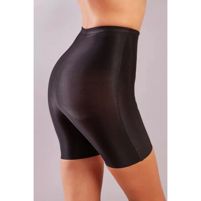Girdle Hight Waist Micro Short Corset, İz Yapmayan Görünmez Yüksek Bel Paçalı Siyah Korse