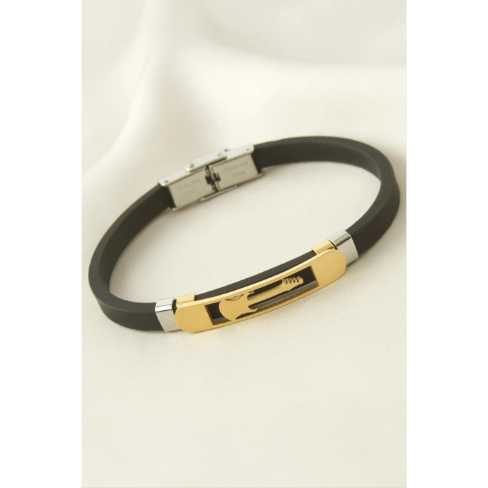 Gitar Deri Çelik Bileklik