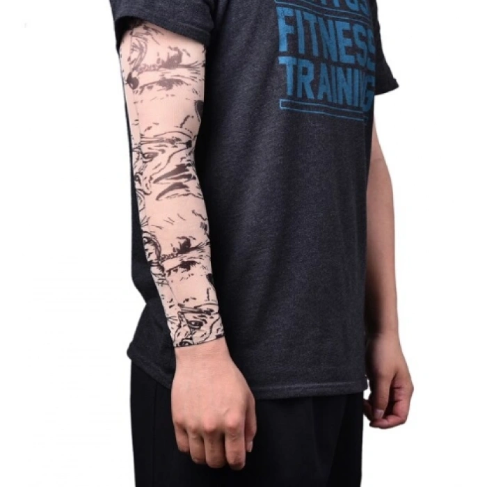 Giyilebilir Kol Dövmesi Çorap Dövme 3D Baskılı Kol Bacak Dövme 2 Adet Model 25 (4887)