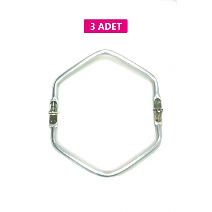 Gizli Metal Çanta Bursu – 3 Adet - 22 cm - Metal Çanta Aparatı Çanta Aksesuarı