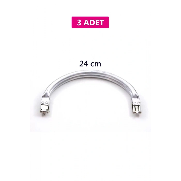 Gizli Metal Oval Çanta Bursu – 3 Adet - 24 cm - Metal Çanta Aparatı Çanta Aksesuarı