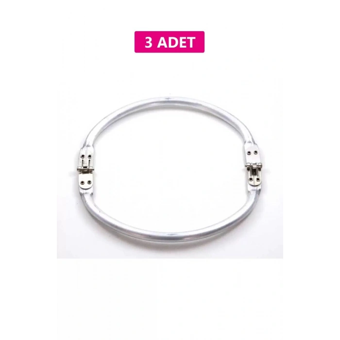Gizli Metal Oval Çanta Bursu – 3 Adet - 24 cm - Metal Çanta Aparatı Çanta Aksesuarı