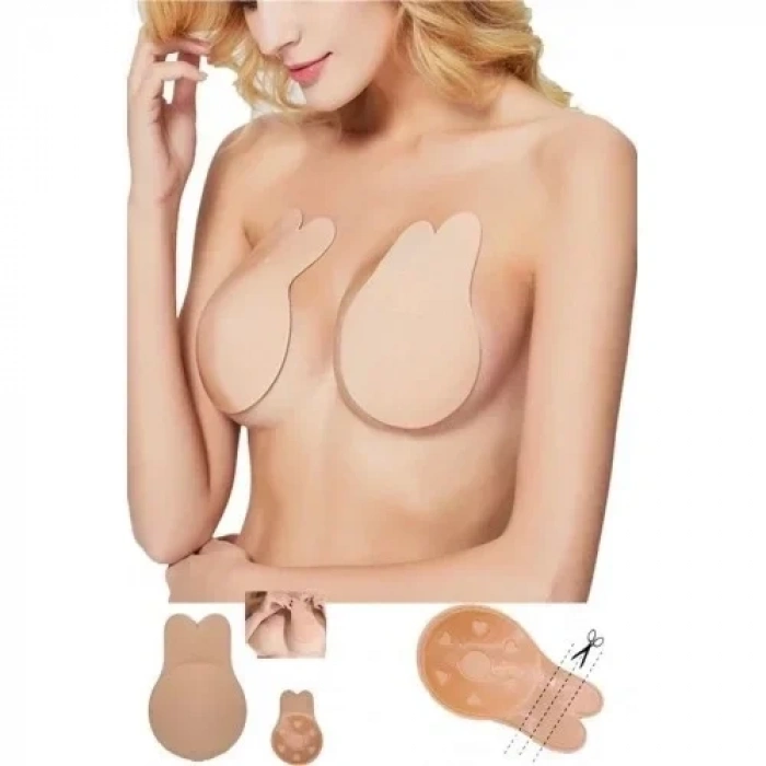 Göğüs Ucu Kapatıcı Yapışkanlı 1 Çift Askısız Sutyen Ten Rengi Göğüs Dikleştirici