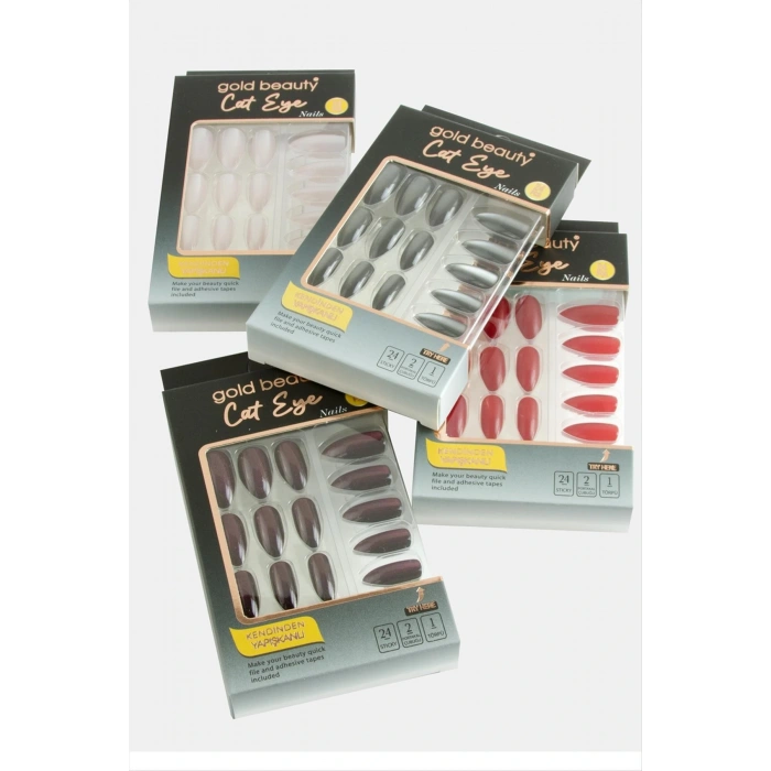 Gold 24lü Kedi Gözü Takma Tırnak