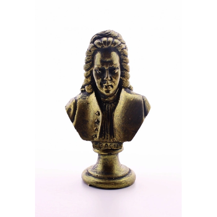 Gold Dekoratif Mini Bach Büst 15 cm