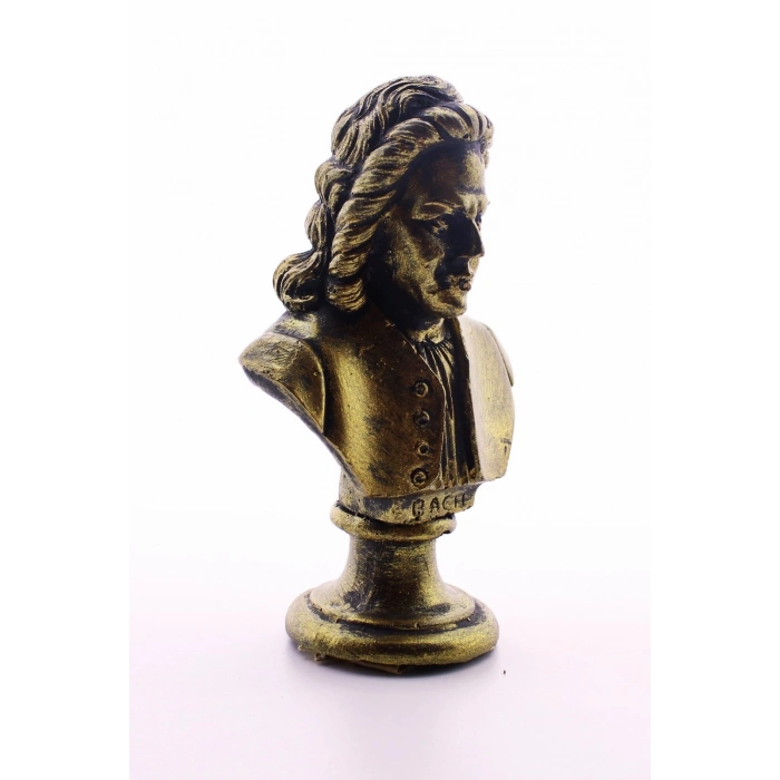 Gold Dekoratif Mini Bach Büst 15 cm