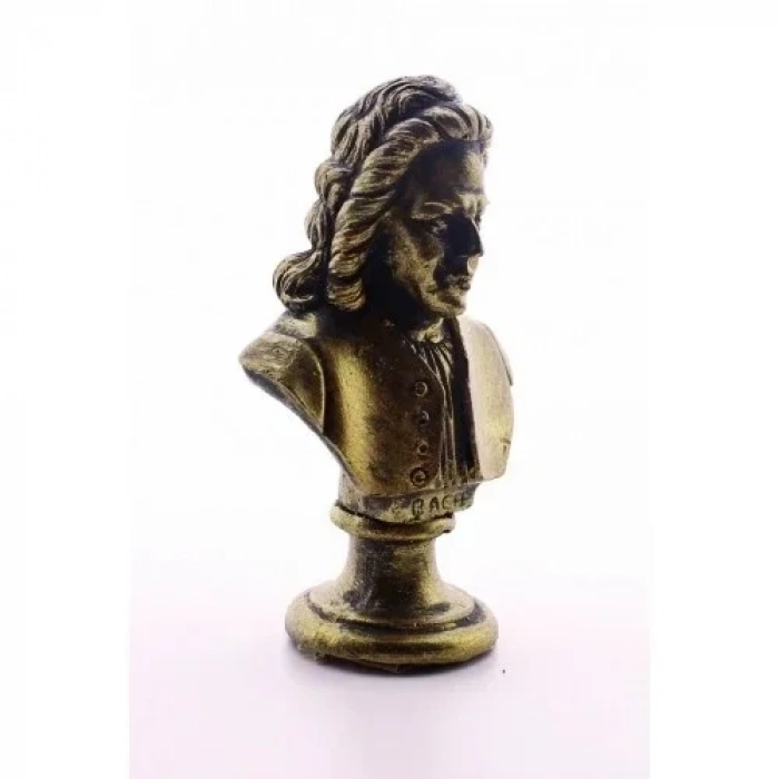 Gold Dekoratif Mini Bach Büst 15 cm