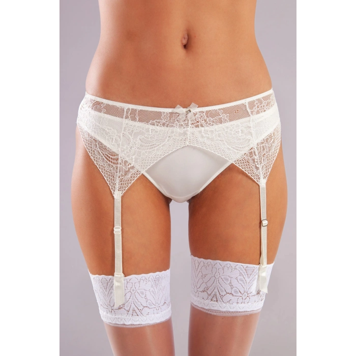 Golshan Gala Mini String, Kadın Dantelli Ekru Külot