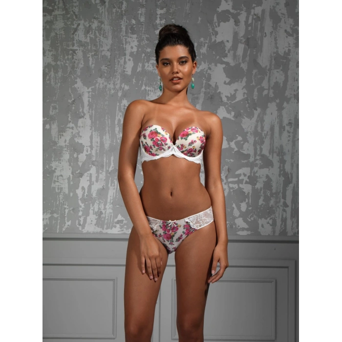 Golshan Gardenia Big size Plunge Bra, Ekru Konforlu ve Şık Sütyen