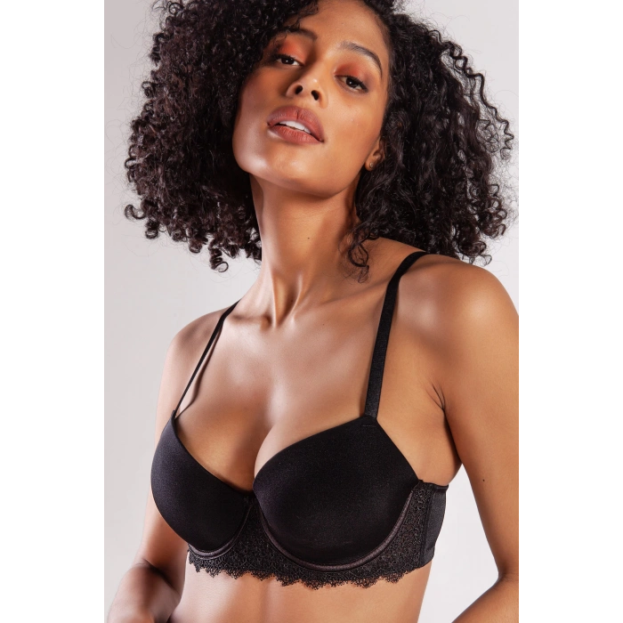 Golshan Garland Big size Plunge Bra, Black Konforlu ve Şık Sütyen