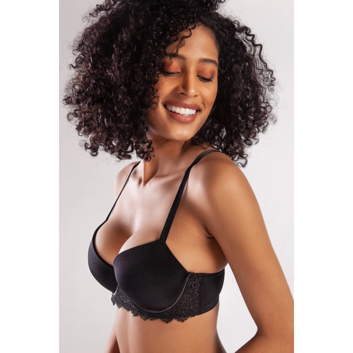 Golshan Garland Big size Plunge Bra, Black Konforlu ve Şık Sütyen