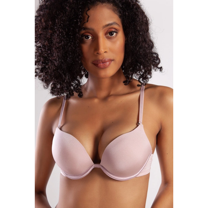 Golshan Garland Heavy Push up Bra, Açık Pembe Konforlu ve Şık Sütyen