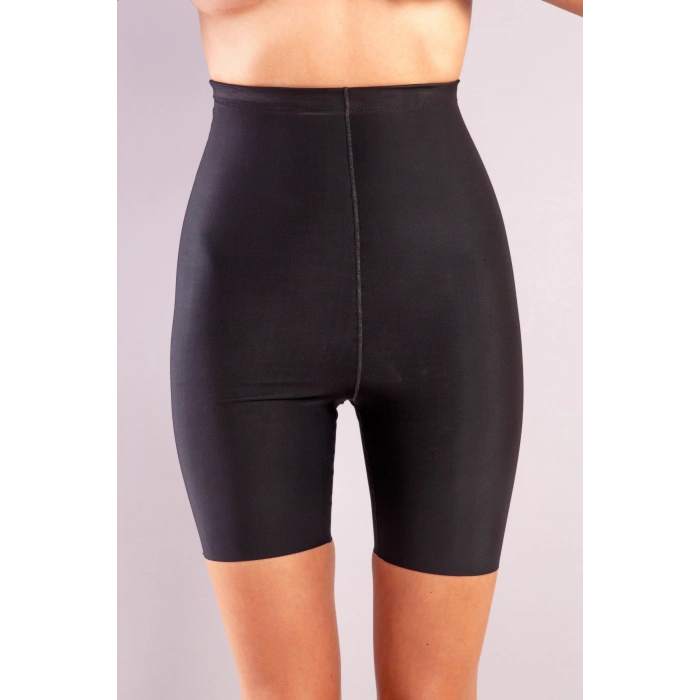 Golshan Girdle Extra Hight Waist Short Corset, İz Yapmayan Görünmez Ekstra Yüksek Bel Uzun Paçalı Siyah Korse
