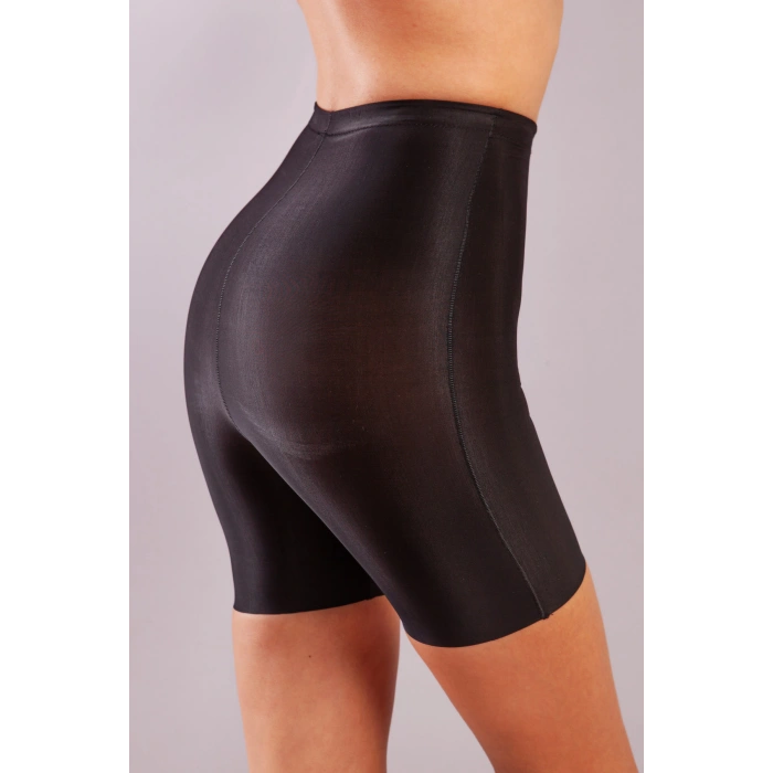 Golshan Girdle Hight Waist Micro Short Corset, İz Yapmayan Görünmez Yüksek Bel Paçalı Siyah Korse