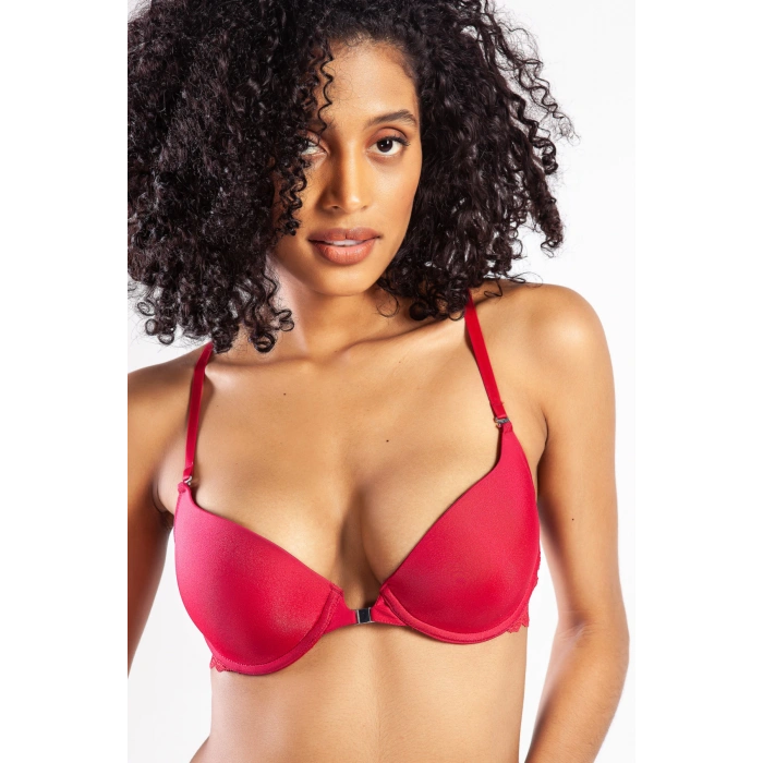 Golshan Githa Foam Cup Push Up Bra,Şarap Renk Straplez Konforlu ve Şık Sütyen