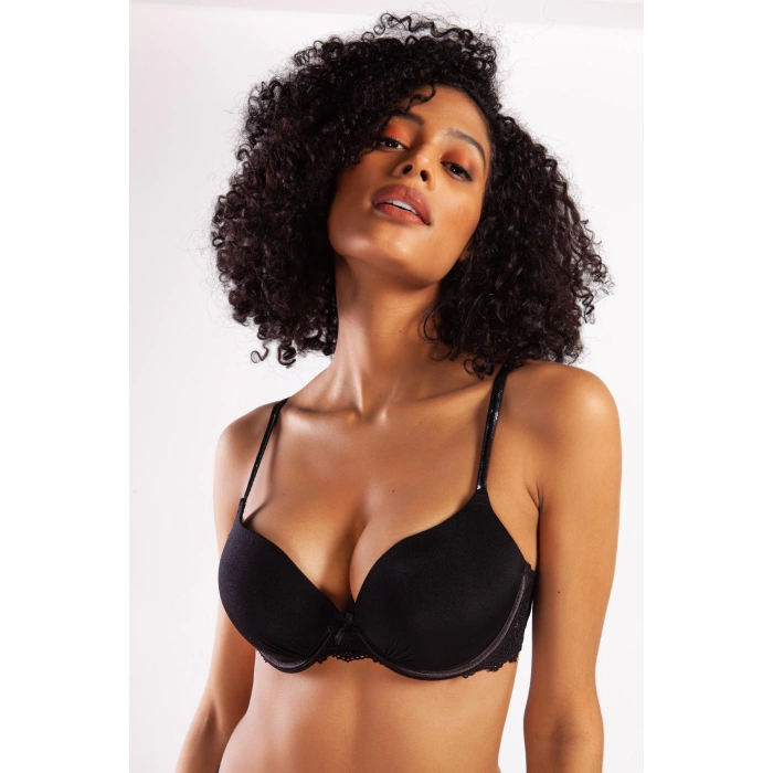 Golshan Goldy Heavy Push up Bra, Siyah Renk  Konforlu ve Şık Sütyen