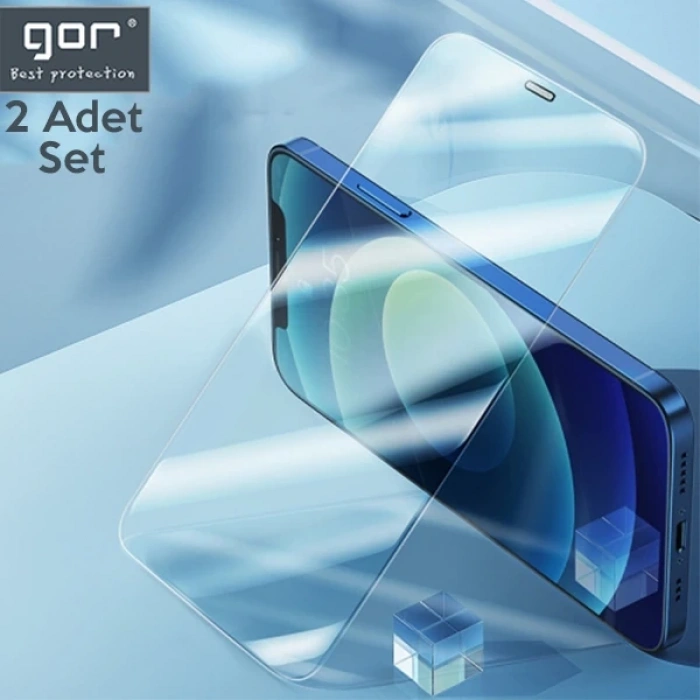 Gor İphone 12 Mini 5.4  Best Full Tempered Cam Ekran Koruyucu 2adet+arka Jelatin