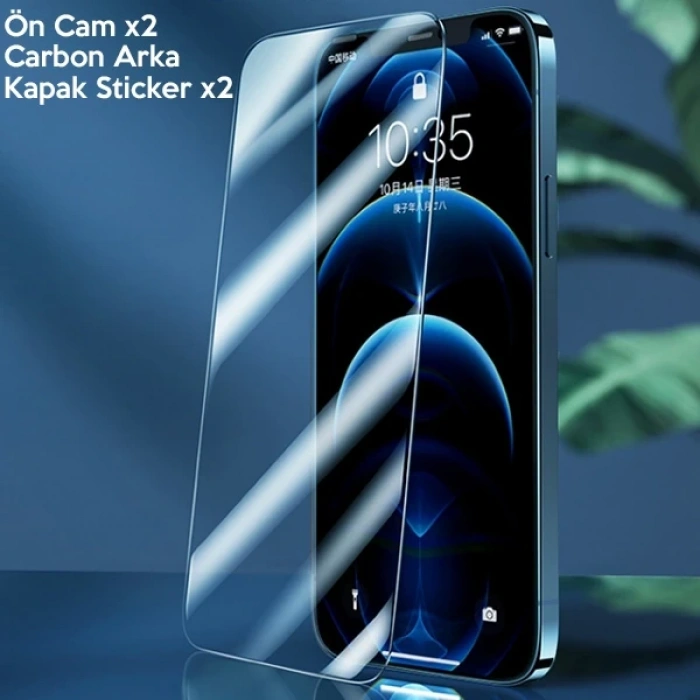 Gor İphone 12 Mini 5.4  Best Full Tempered Cam Ekran Koruyucu 2adet+arka Jelatin