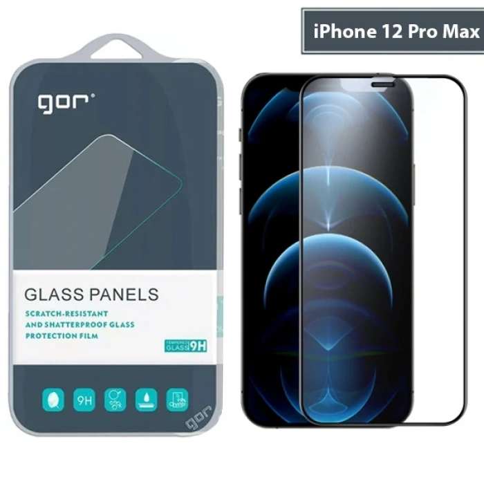 Gor İphone 12 Pro Max 9d Hardening Tempered Full Cam Ekran Koruyucu-(5775)