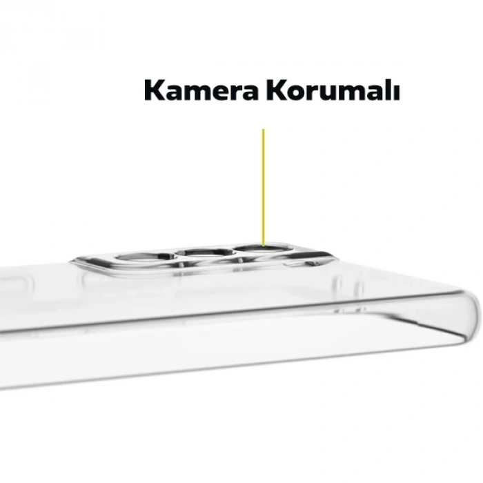 Gor Samsung Galaxy S21+ Plus Kılıf Kamera Korumalı Şeffaf Silikon Kılıf
