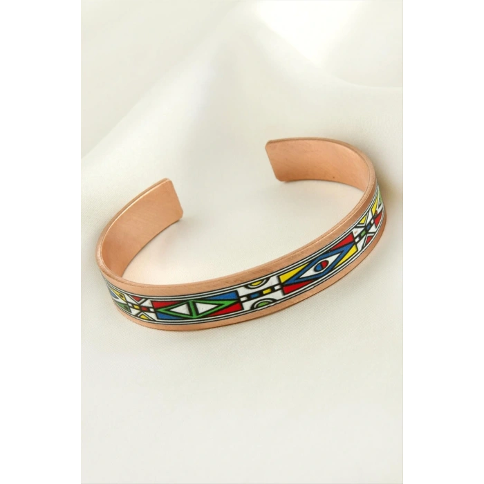 Göz Desenli Bakır Kelepçe Bileklik