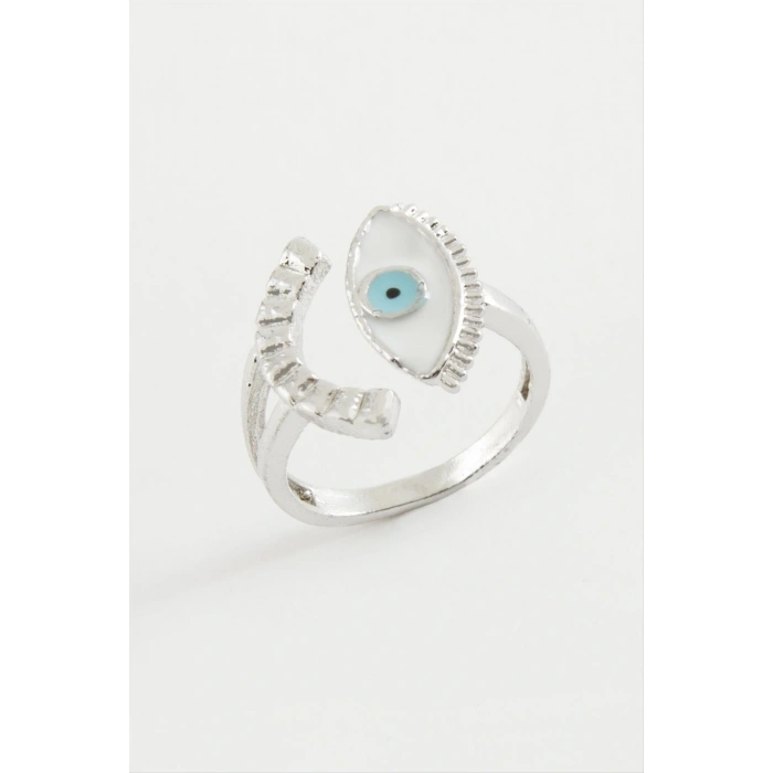 Göz Mineli Metal Yüzük
