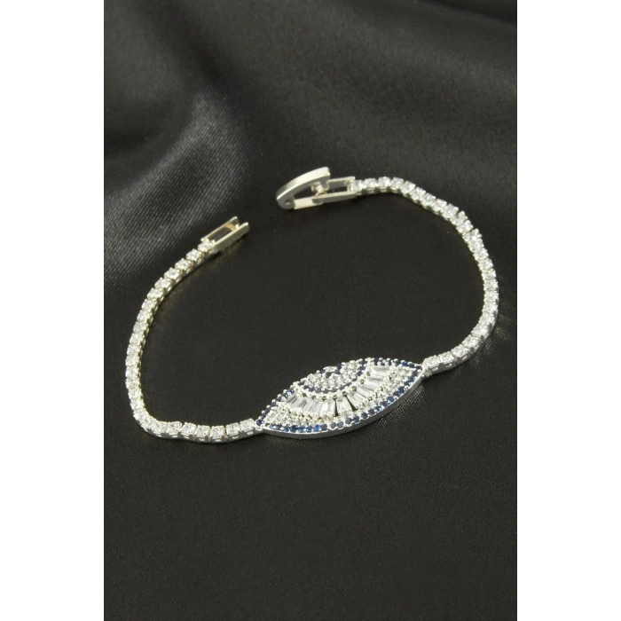Göz Zirkon Taşlı Çocuk Bileklik 16 cm