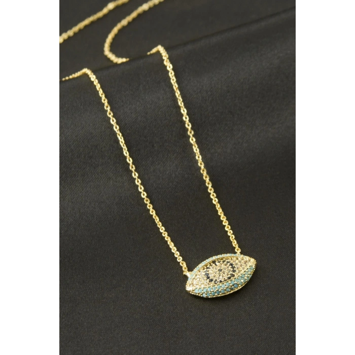 Göz Zirkon Taşlı Kolye