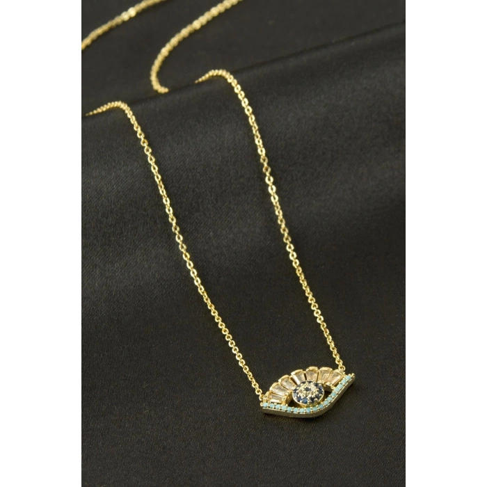 Göz Zirkon Taşlı Kolye