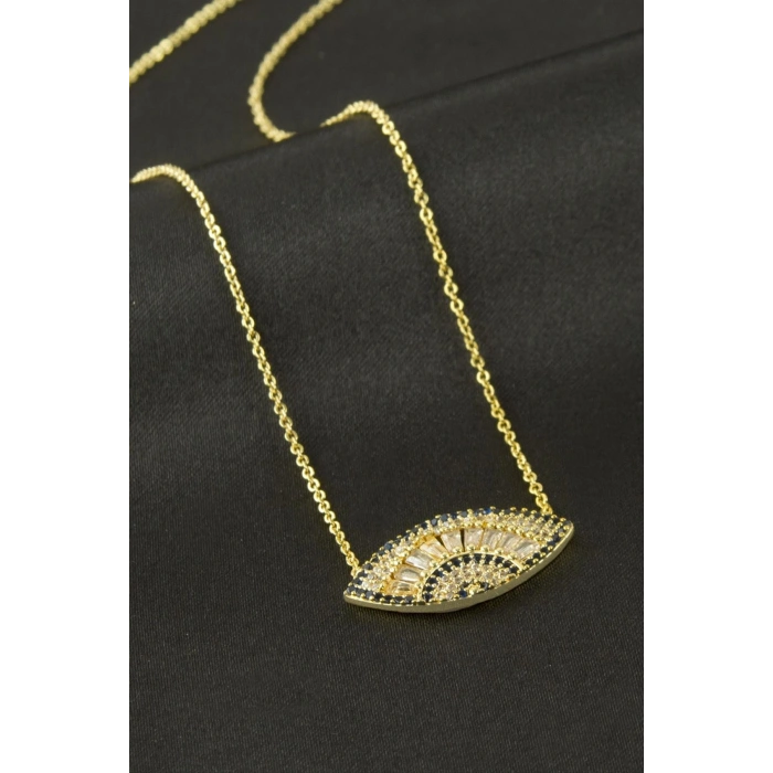 Göz Zirkon Taşlı Kolye