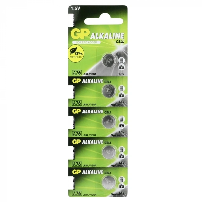 GP LR44 A76 1.5V Alkalin Pil 5li Paket