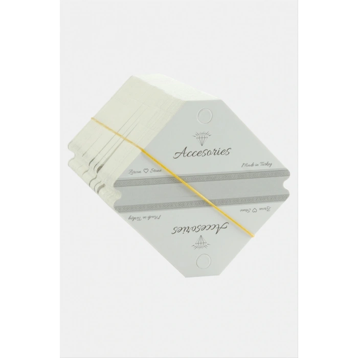 Gri Çizgili Kolye Kartı 200 Adet