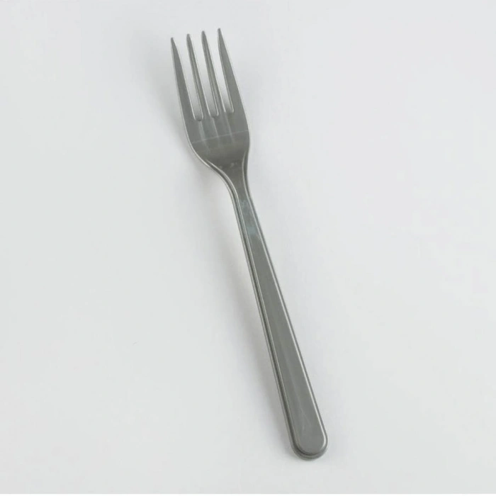 Gri Renk Lüks Plastik Çatal 25 Adet