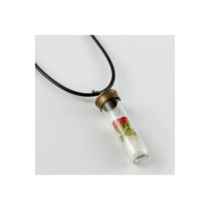 Gül Fanus Canlı Kolye