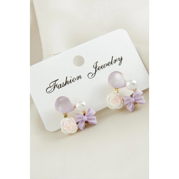 Gül Fiyong Damla Taşlı Küpe