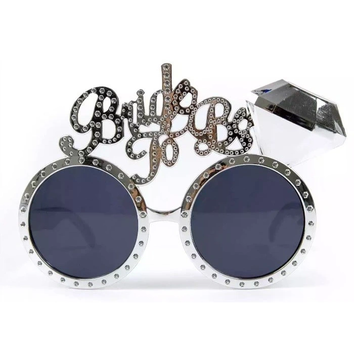 Gümüş Renk Bride To Be Yazılı Gelin Gözlüğü 15x10 cm (4887)