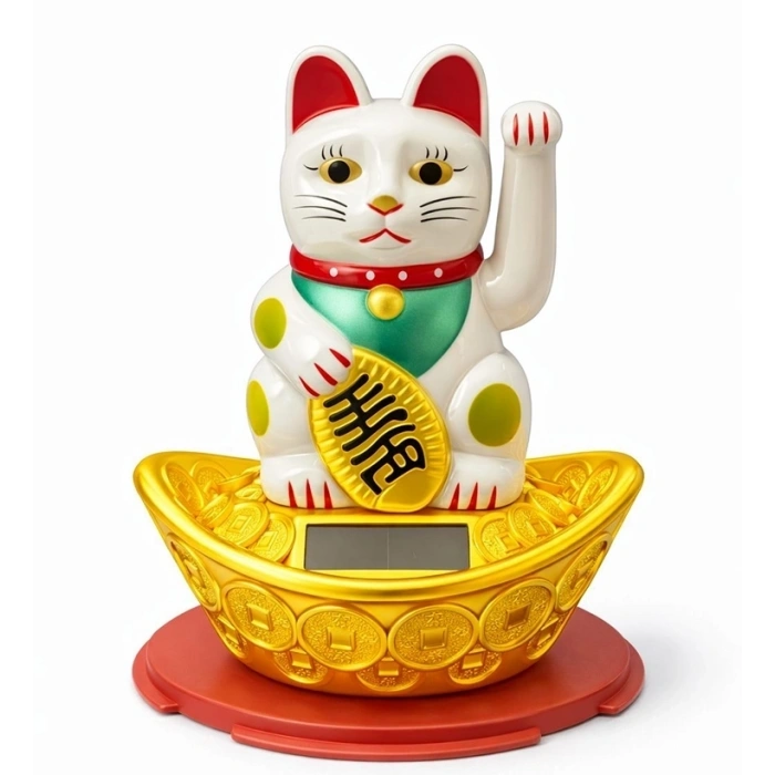 Güneş Enerjili Sallanan Şans Kedisi - Maneki Neko Alk4522