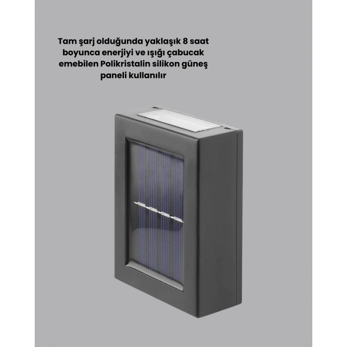 Güneş Enerjili Su Geçirmez Led Duvar Lambası