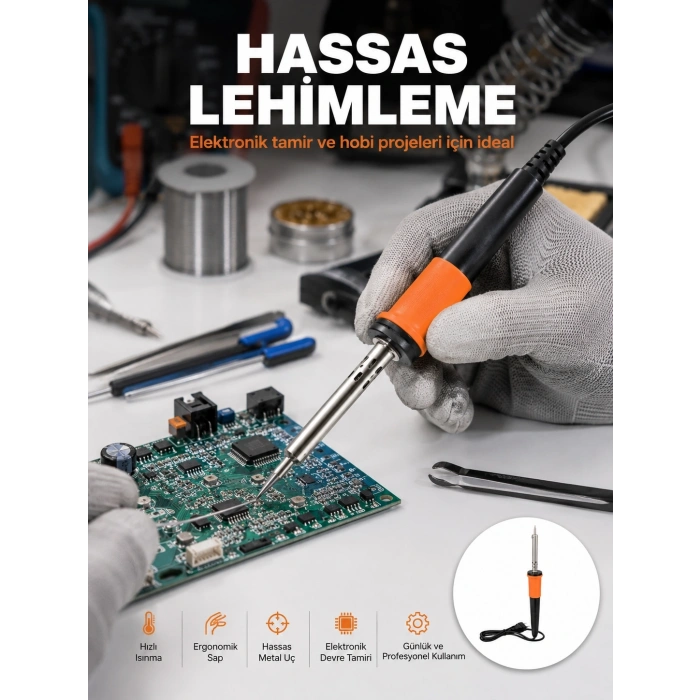 Güvenli Kullanım Sağlayan Isı Yalıtımlı Lehimleme Kalemi