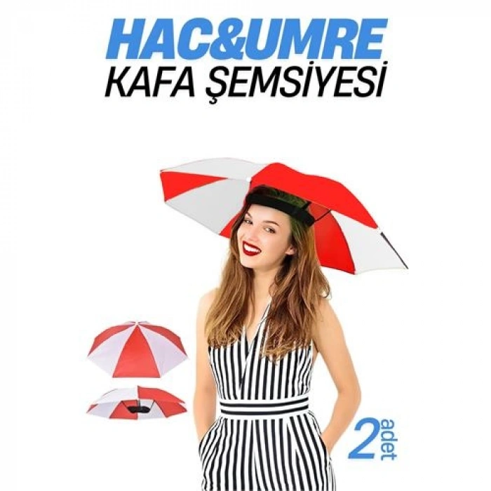 Hac Umre Kafa Şemsiyesi Güneş Koruma Şemsiyesi 2 adet 721726