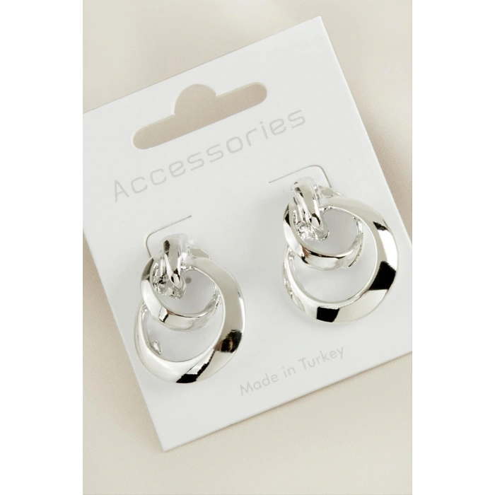 Halka Örgülü Yeni Sezon Metal Küpe