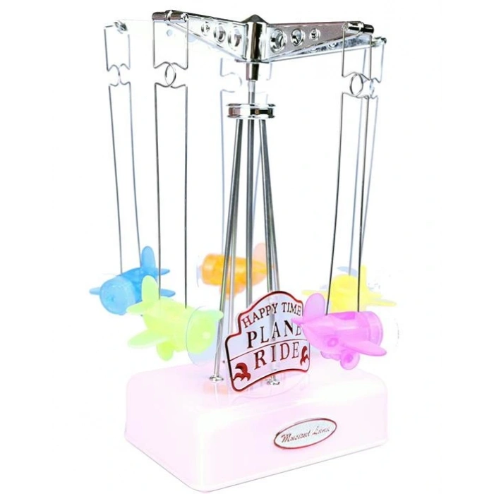 Hareketli Uçaklı Kurmalı Hediyelik Küçük Müzik Kutusu Aleti (4887)