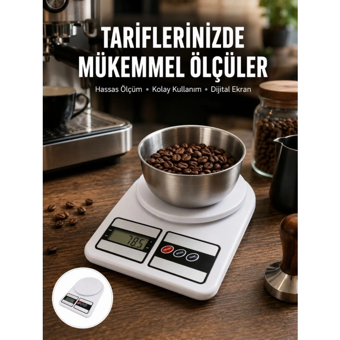 Hassas Ölçüm İçin Dijital Mutfak Tartısı – 10 Kg Kapasiteli Yeni Nesil