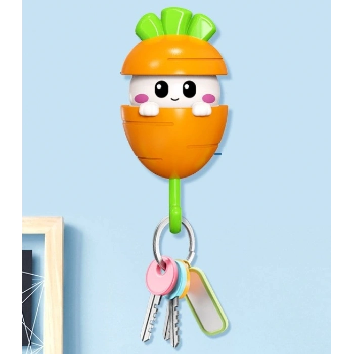 Havuç Tasarımlı Otomatik Açılan Yapışkanlı Askı (4887)