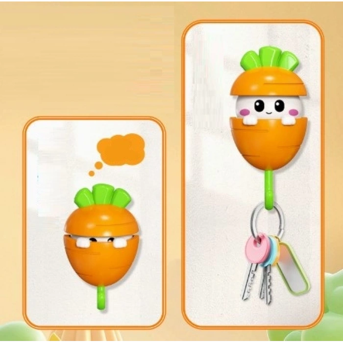 Havuç Tasarımlı Otomatik Açılan Yapışkanlı Askı (4887)